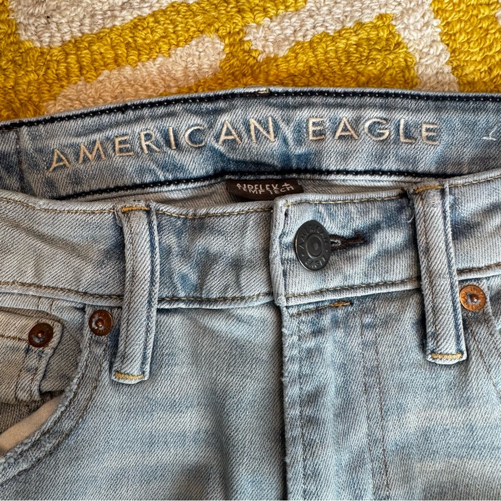 Stylish Black and Light Blue Distressed men’s Jeans - Picture 4 of 16